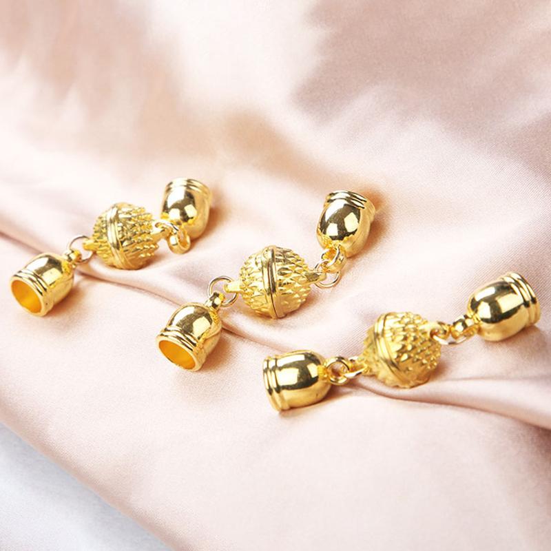10 Pairs Clothing Accessories Practical Plastic Minimalist Golden Convenient Magnetic Buckles Scarf Button Multi-functional