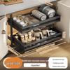 No-Drill Extendable Double-Layer Kitchen Storage Shelf