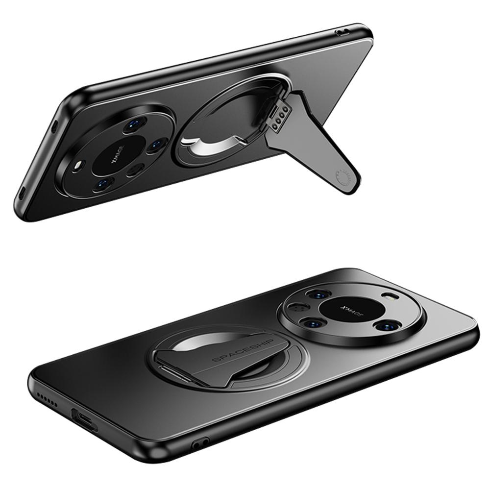 For Huawei Mate 60 Case Compatible with MagSafe Hidden Kickstand Skin-Feel Matte PC TPU Phone Back Cover