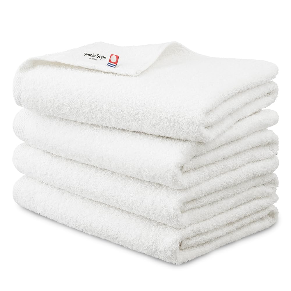 

Iris Ohyama Imabari Certified Bath Set of Simple Lightweight and Thin Towels with a Soft and Gentle Made in Hotel Bath Towel Imabari Towel Towels,