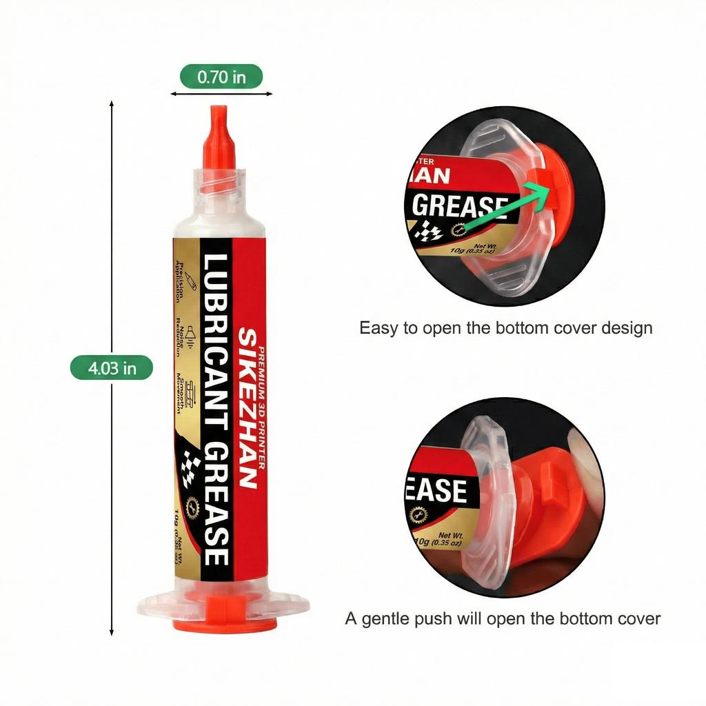 SIKEZHAN 3D Printer Grease White Lubricant Lube for Lead Screws Linear Rails Rods Reduce Noise Smooth Printing Maintenance Kit