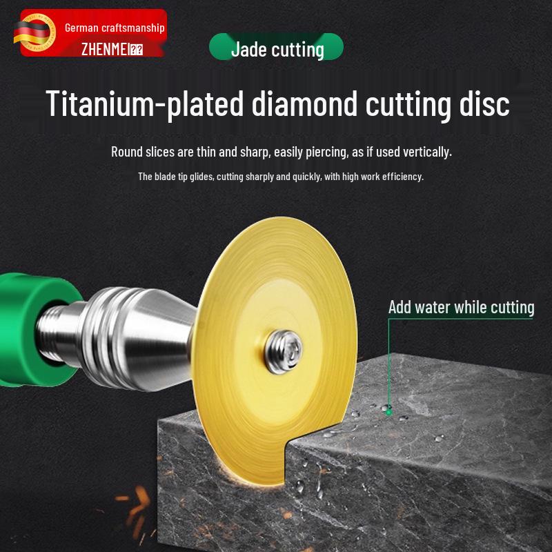Titanium-Plated Carborundum Cutting Disc for Tile, Glass, Ceramic, and Jade Seam Cleaning