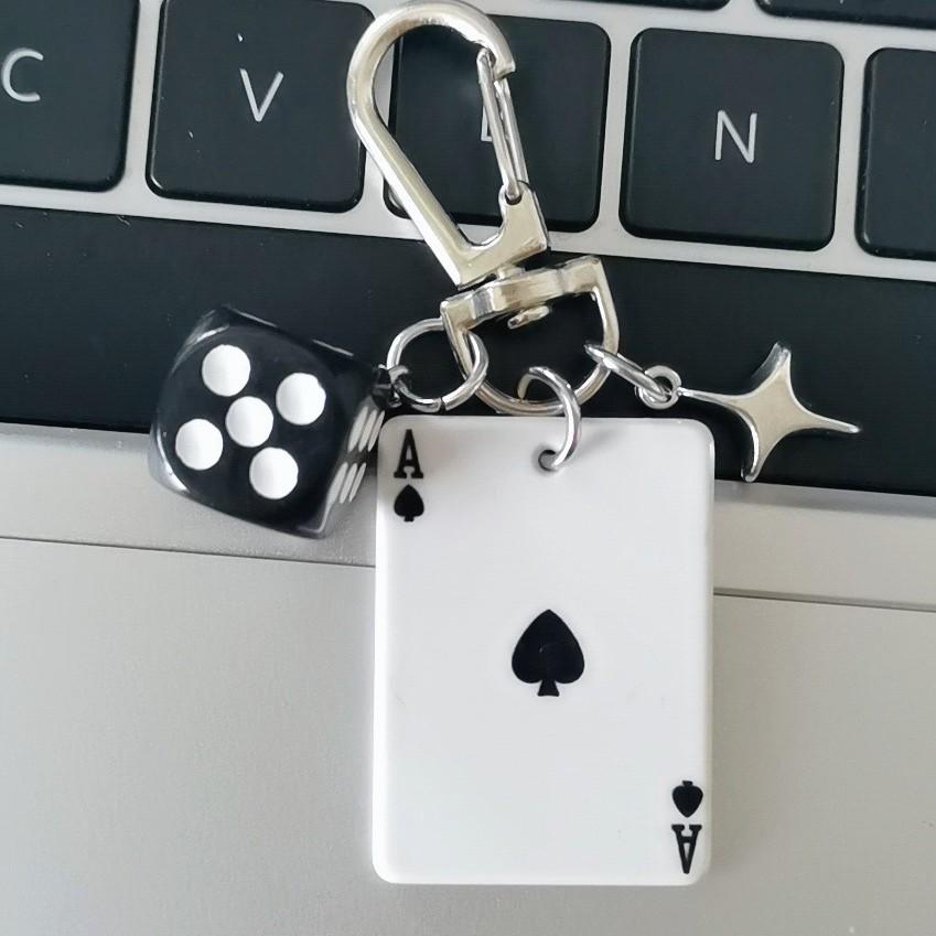 

Lovecraft-Inspired Poker Style Multi-Element Keychain Ornament