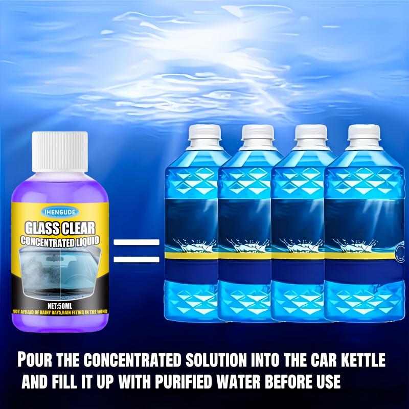 Premium Glass Cleaner Windshield Wiper Fluid, 1:100 Concentrated Solution, Suitable for Removing Water Stains, Tar, and Oxidation Layers, Keeping the