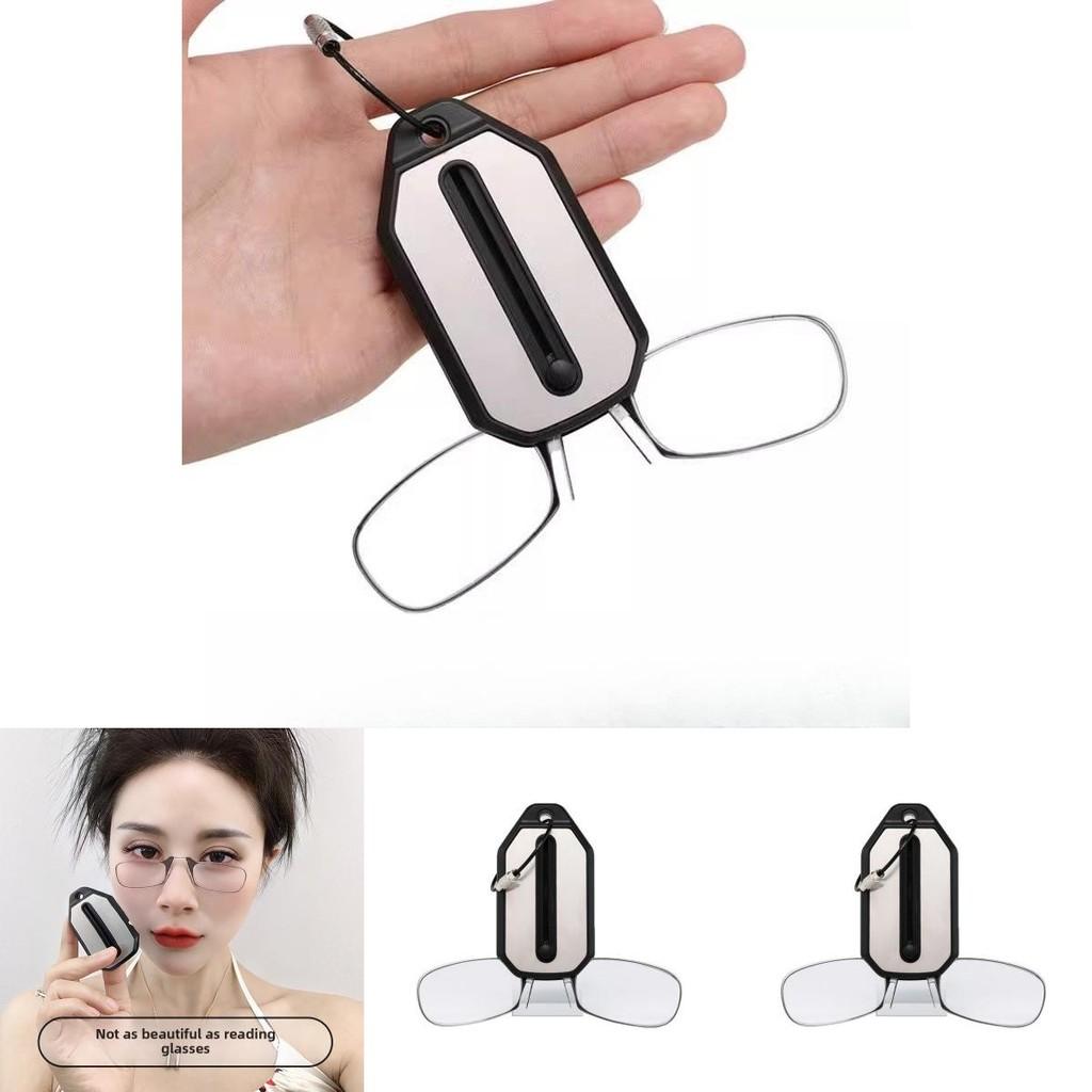 Óculos Retro Meio Aro Com Armação Leve e Lentes Não Esféricas Para Adultos de Meia-Idade e Presente