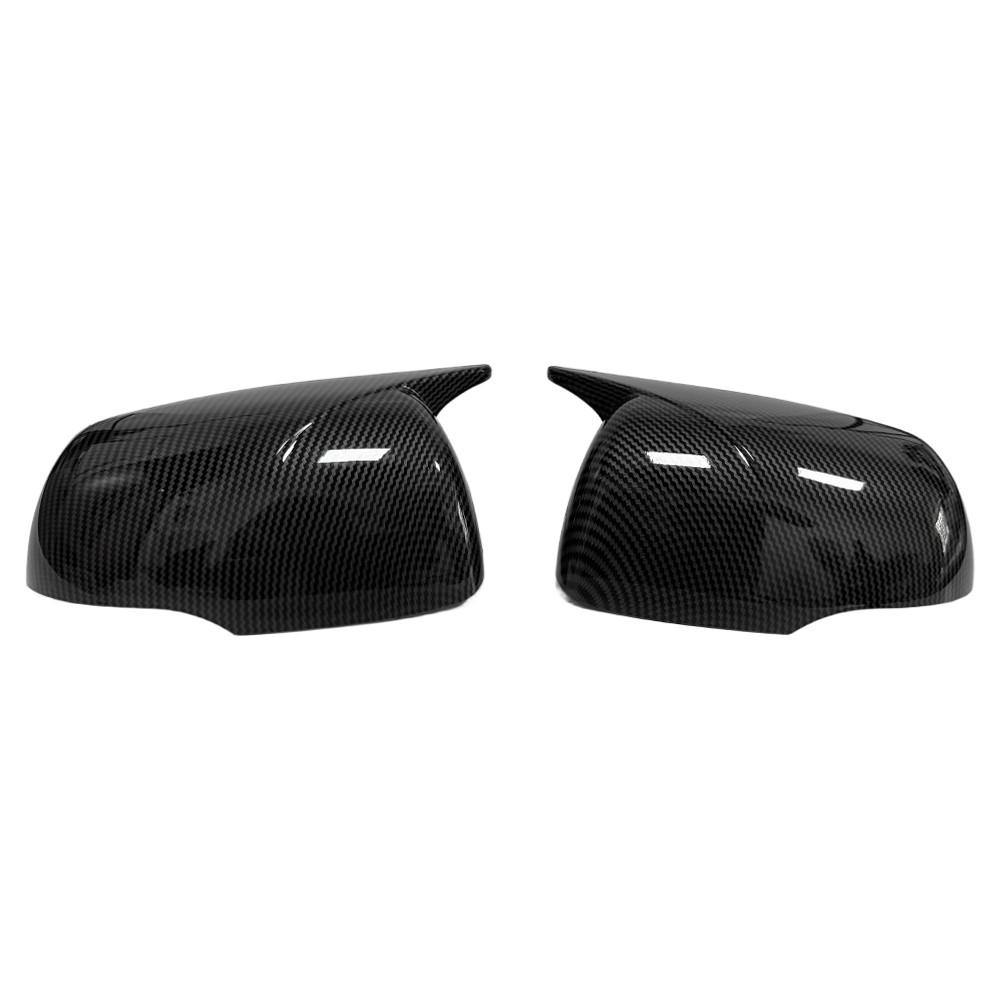 OX Horn Door Mirror Cover For Kia Picanto Mroning 2012-2025 Glossy Black Carbon Fiber Car Rearview Accessories Decoration