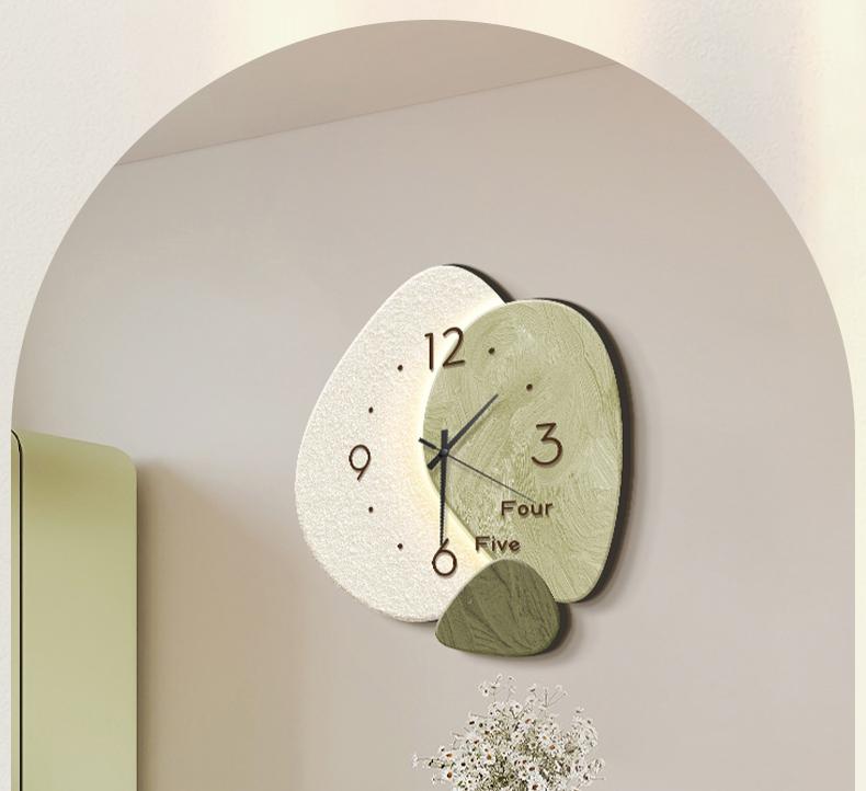 Luminous stones, minimalist modern restaurant creative hanging clock