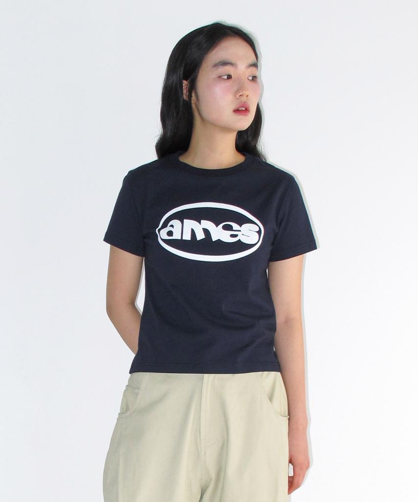 AMES-WORLDWIDE Ames Circle Logo Symbol Tee Navy