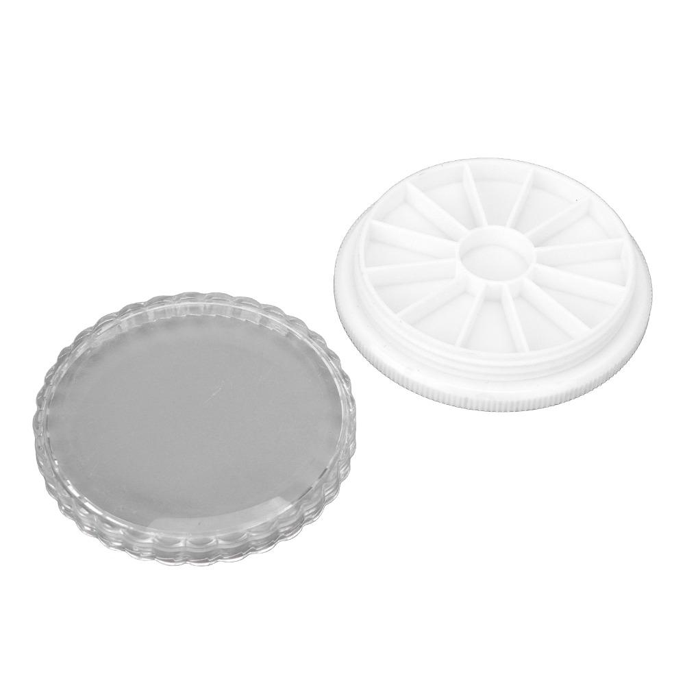 10pcs Round Shape Round Nail Art Decoration Storage Box  For Jewelry Beads
