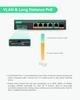 LINOVISION PoE 10G SFP Ports Maximum 45W Power 1 x RJ45 1 x 10G Total 100W Power for 7 and Workstations 4-Port 2.5GbE Switch, Uplink, 1-2 Supply, 2.5G