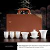 Ice Jade Porcelain Gongfu Teaware Set: High-End Gaiwan and Teacups Gift Box