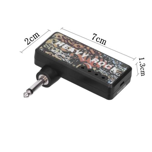 Bass Headphone Amplifier with LED Power Indicator, Heavy Metal Tone, Audio Cable Adapter, 6.35mm Plug, AUX Input, Ideal for Home Practice, Bass Amplif