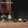 Xiangyun Copper Aromatherapy Incense Burner - Hollow Lotus Design, Three-Legged with Porous Baolian Lantern and Boshan Style.