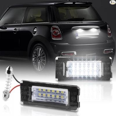 2PCS LED License Plate Light Lamp for Mini Cooper R56 R57 R58 R59 Rear Tag L