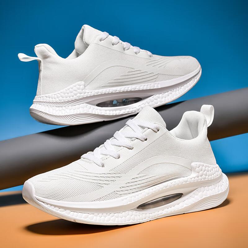 

Outdoor sports running shoes men s autumn and winter rebound shock absorption middle school students casual running shoes marathon jogging shoes men 45 белый