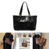Trendy Pu Leather Tote Bag For Women Stylish Large Capacity Shoulder Bag With Zipper Closure