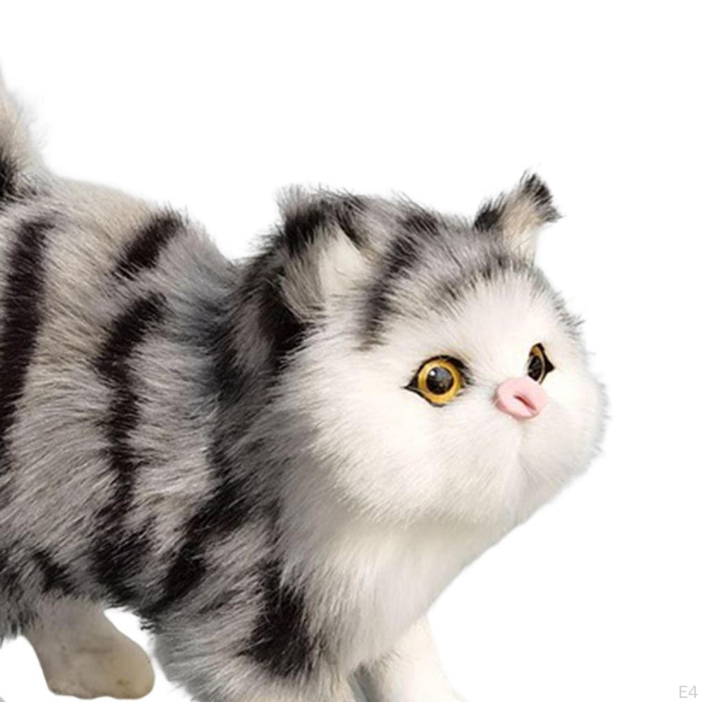 Cute Miniature Simulation Cat Figures Birthday Gift/ Collection Crafts Decoration Small Ornaments