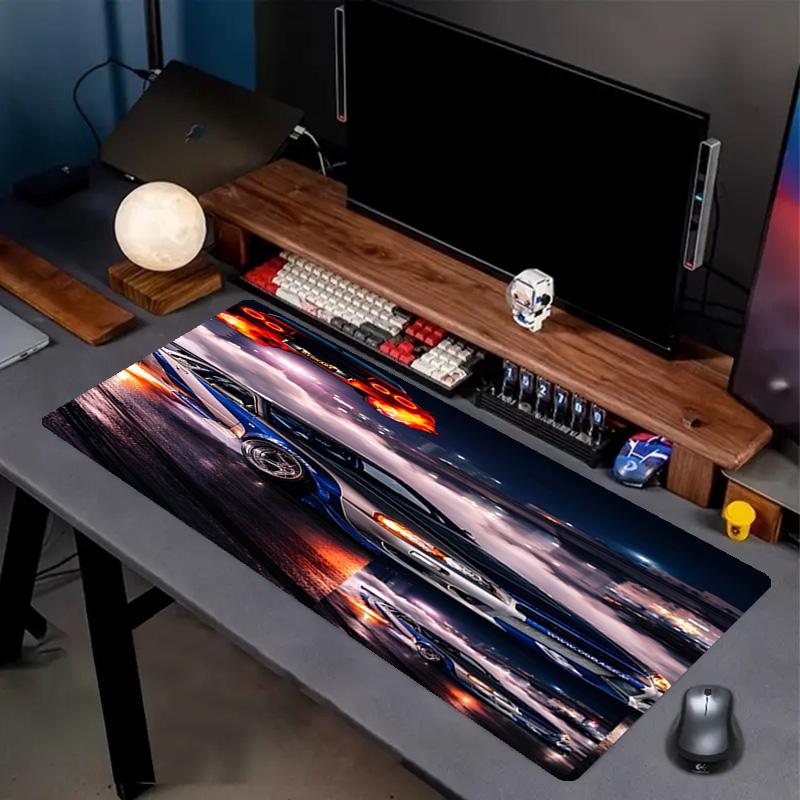 Podložka pod myš s potiskem Skyline GT, Protiskluzová podložka na plochu pro klávesnici, pro PC Laptop Hraní Práci Denní Použití, Skvělý Festivalový Překvapivý Dárek