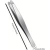 Professional Beauty Tool for Facial Hair Manicure Tool Flat Opening Ouriner Eyebrow Tweezers Stainless Steel Eyebrow Forceps