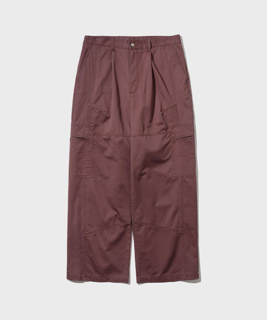 INTEMPOMOOD Panel Bio Washed Cargo Pants_Sand Grey