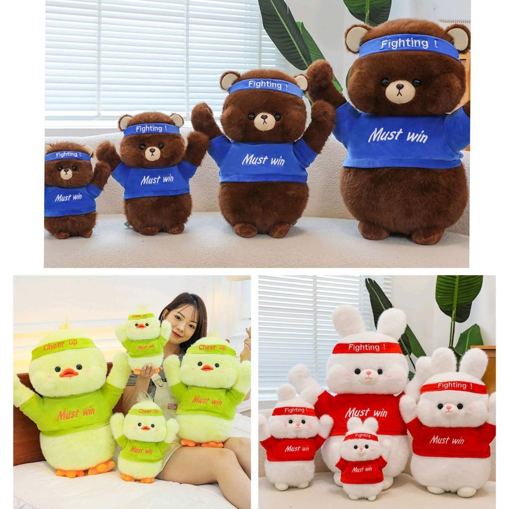 Kjempende And Kanin Bjørn Plysjleketøy Tegneserie Utstoppet Dukke Dekorasjon Gave Barn