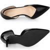 Allegra K Women's Pointy Toe Slip-On Stiletto Heel Pump Sandals, Black, Size 27.5