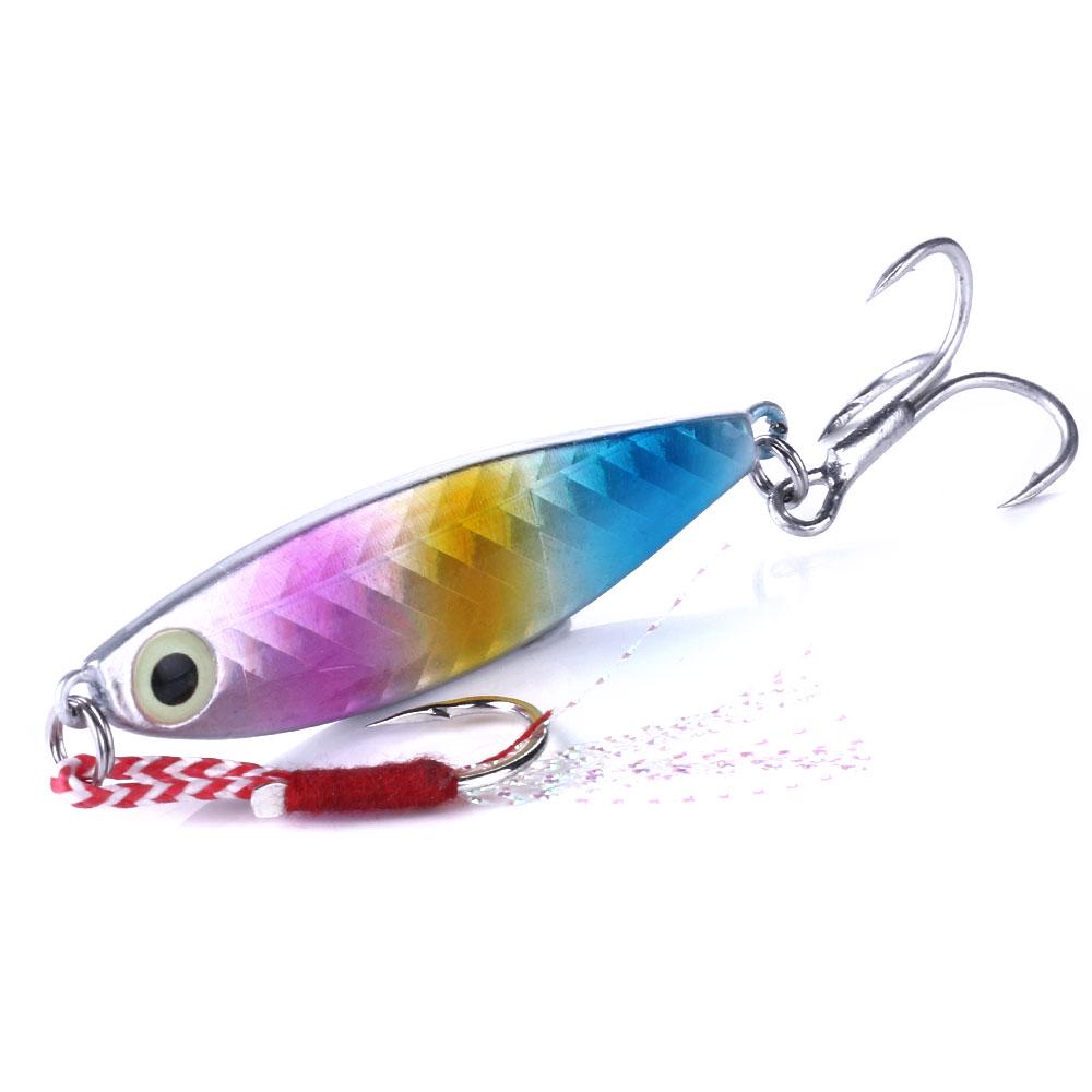 HENGJIA Wobbler Fishing Lead Bait  Hard Lures 20g Jigging Spoon Tackle 6 Colors