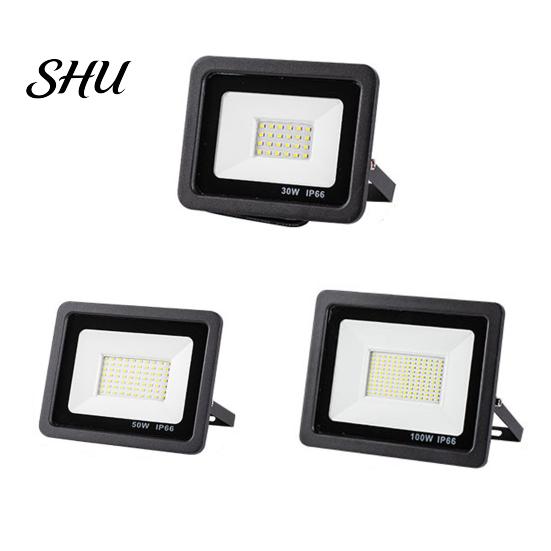 Floodlight LED IP66 Waterproof Super Bright Energy-saving Good Heat Dissipation Outdoor with Bracket Garden Safety Lighting Supplies