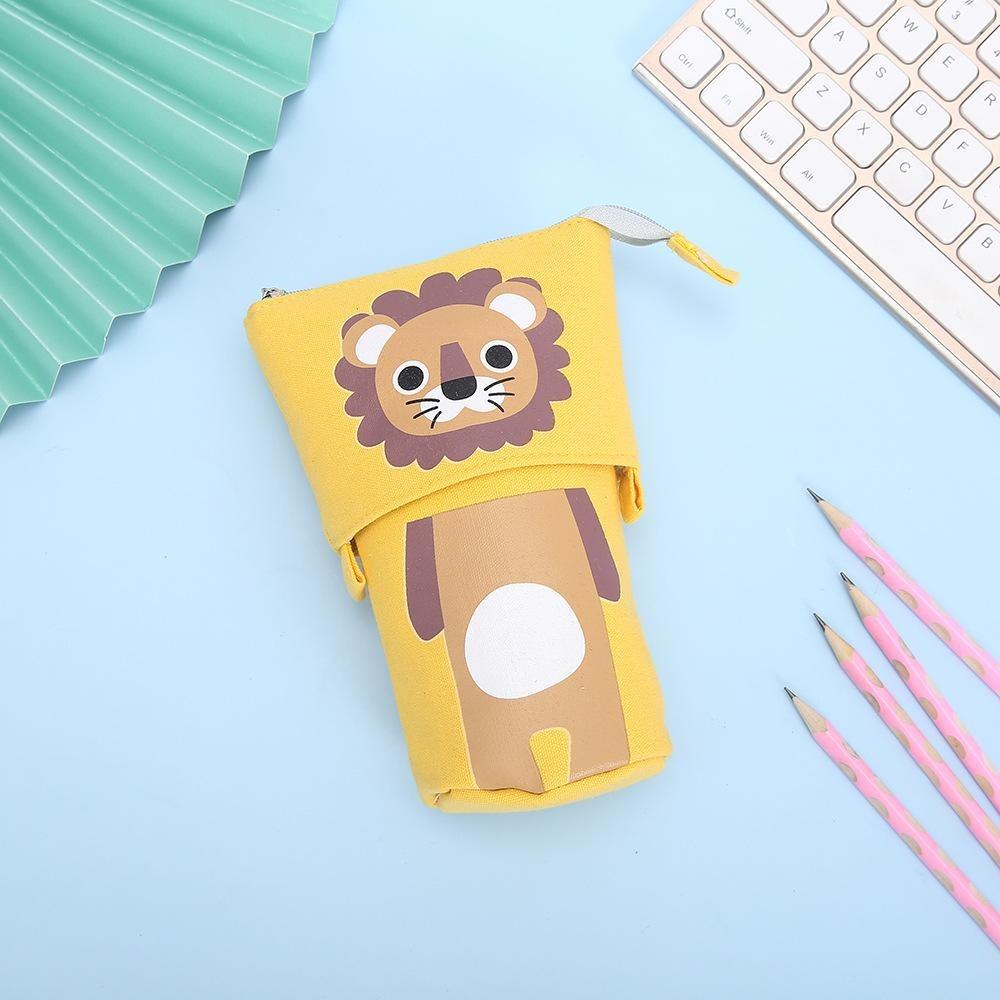 Cases Canvas Stationery Box Kawaii Pencil Box Organizer Pouch Pencil Case Schoolbag Shape Storage