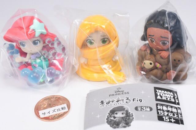 Disney Princess Set of 3 Gacha Gacha Capsule Toy Fig. [Complete Types]