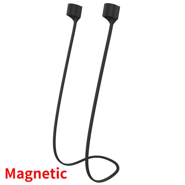 

Силиконовый кабель-держатель для наушников с защитой от потери для AirPods 1 2 3, беспроводные Bluetooth наушники, магнитный силиконовый шейный ремешок, шнур