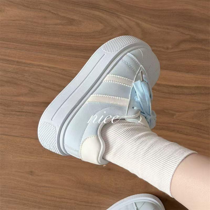 HO fashion Korean minimalist Velcro shell toe niche Western style bread shoes for girls