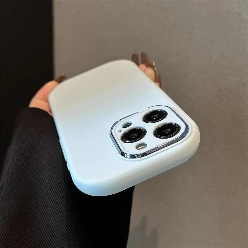 Luxury Cute Soft Silicone Candy Color Phone Case For iPhone 17 11   14 15 16 Pro Max Plus Shockproof Bumper Back Cases Cover