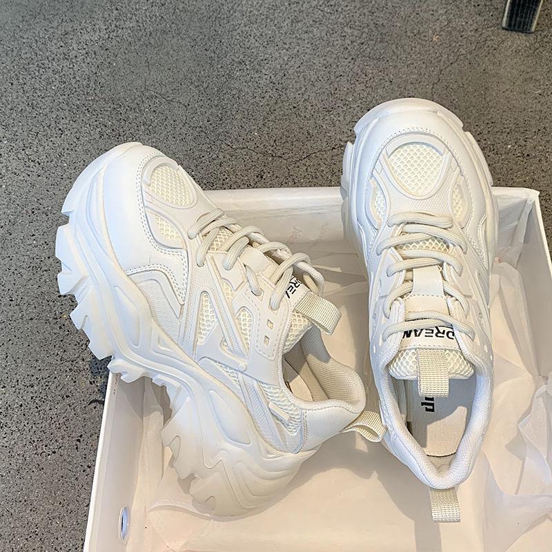 

Breathable dad shoes ins tide 22 years old new casual platform mesh sneakers heightening running shoes 35
