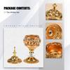 Incense Burner Incense Bakhoor Charcoal Incense Burner Metal Arab Censer Desktop Decor For Incense Sticks Cones