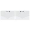 Wall Mounted TV Cabinet White 98 X 31 X 30 Cm Particleboard