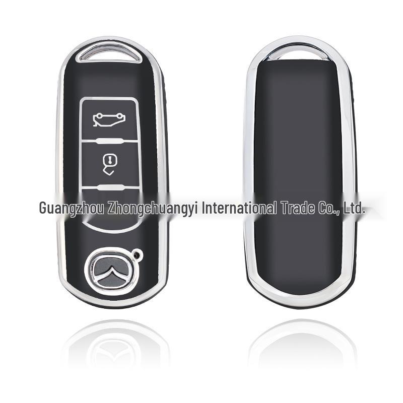 Mazda Key Case: Compatible with CX30, Axela, CX4, Atenza, CX5, Ruiyi, CX8, CX9 - Soft Shell Keychain Cover.