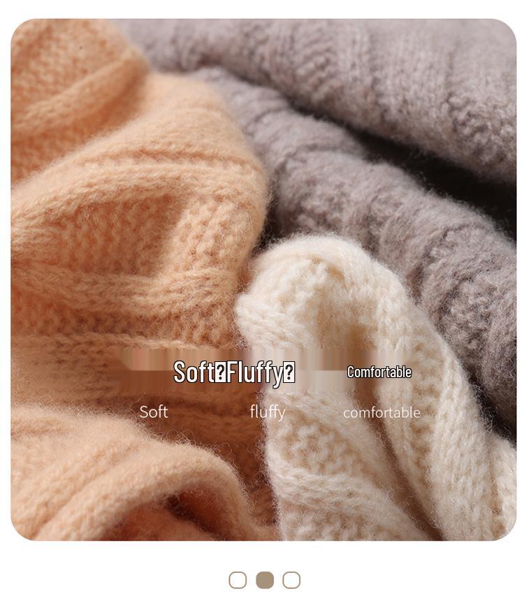 Autumn & Winter Pure Wool Scarf - Versatile Couple Style with Subtle Pig Nose Texture Cashmere Neck Warmer Shawl.