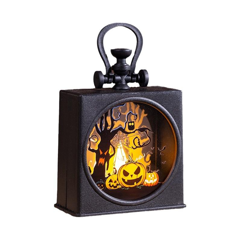 Decoração de Halloween para crianças, abóbora portátil, caixa de presente para jardim de infância, layout de cena de festa, adereços, decoração de atmosfera