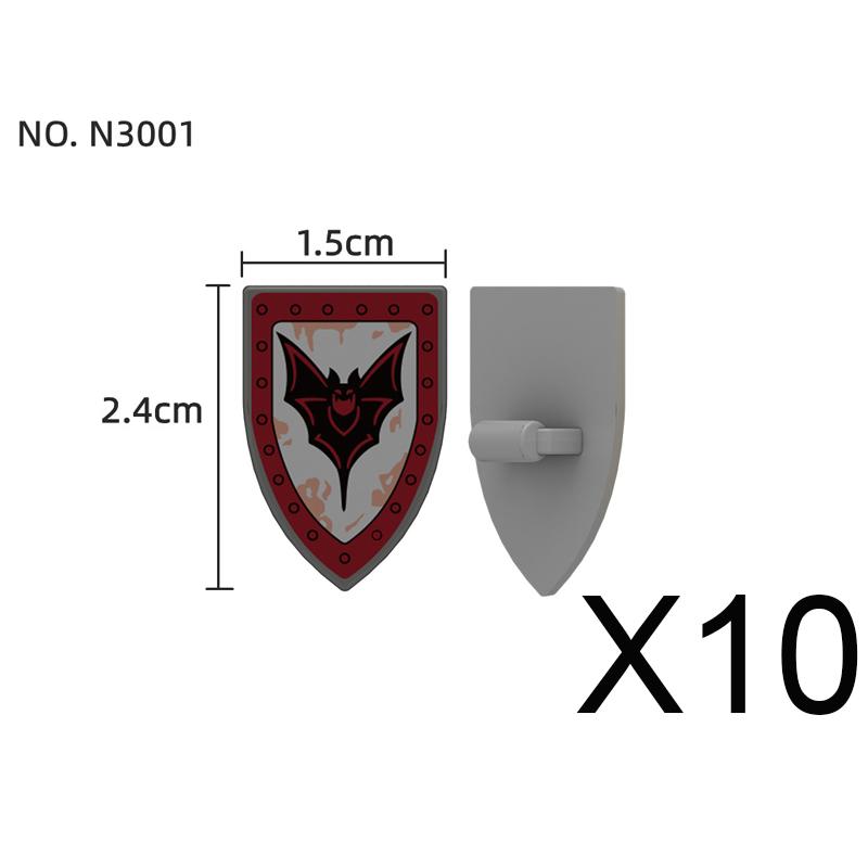 Medieval Knights Figures Accessories Building Blocks Officer Cloak Helmet Cape Armor Shield Black Eagle Red Lion Toys MOC Bricks