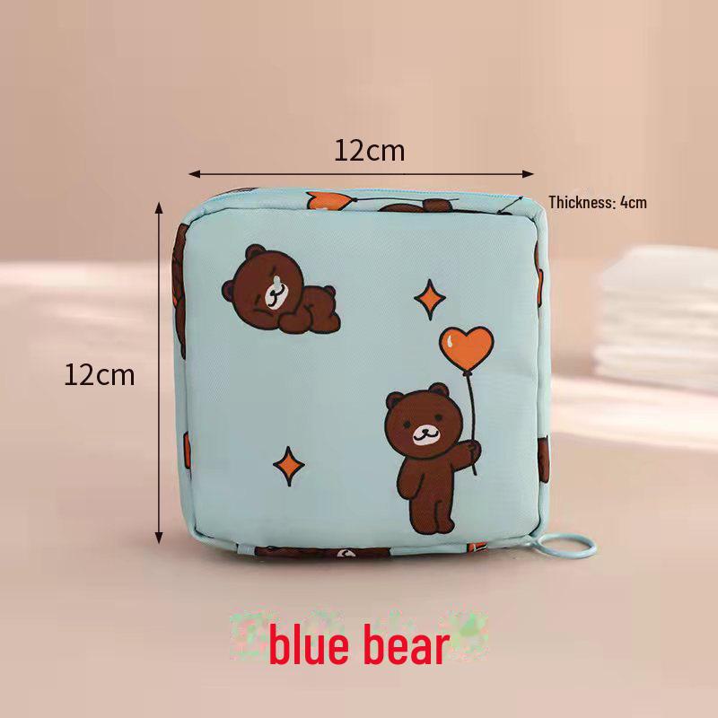Large Capacity Cute Cartoon Sanitary Napkin & Lipstick Storage Bag