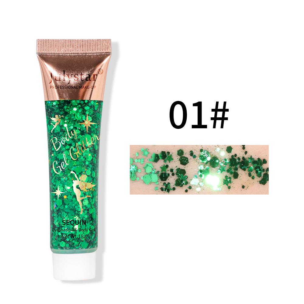 Mermaid Scales Gel Sequins Eyeshadow Liquid Face Lips Colorful Body Polarized Stage Sequins Eyeshadow