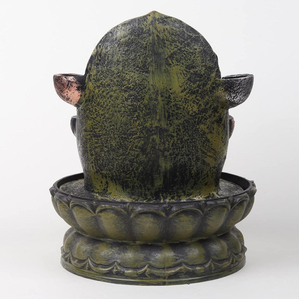 Sittande Gautam Buddha Inomhus 4-stegs Vattenfontän med LED-lampor för Kontor, Heminredning