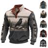 Sweatshirt à col boutonné pour homme