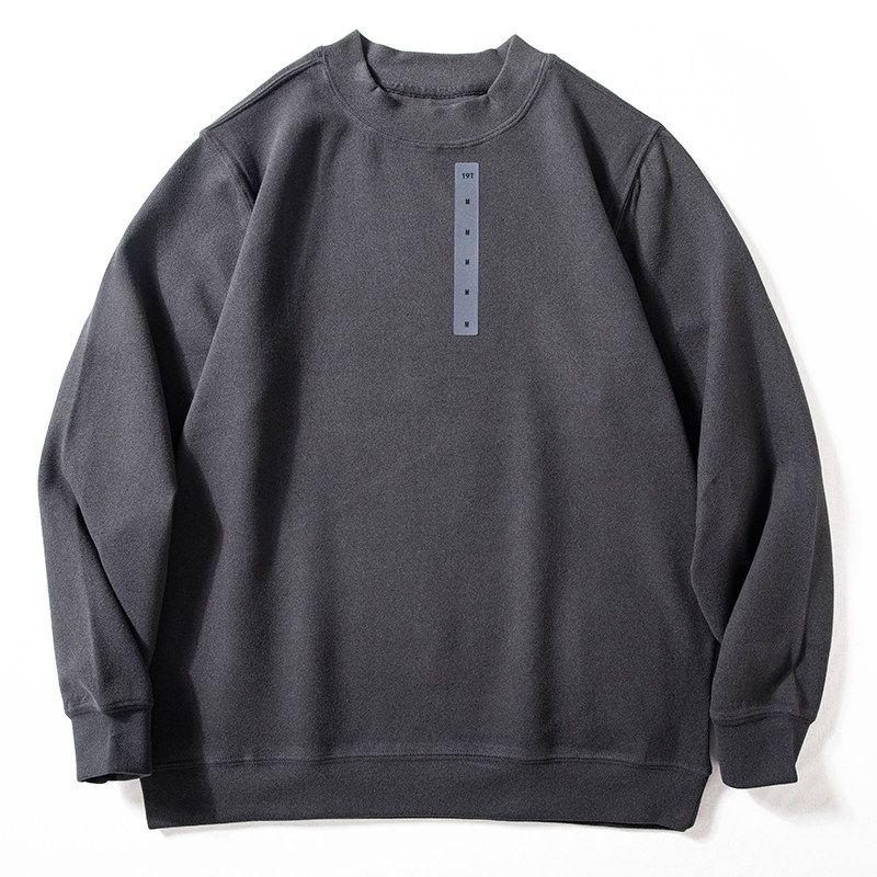 Men's Tops, New Autumn and Winter Solid Color Basic Versatile Loose Long-Sleeved Skin-Friendly Warm Double-Sided Velvet Base Shirt