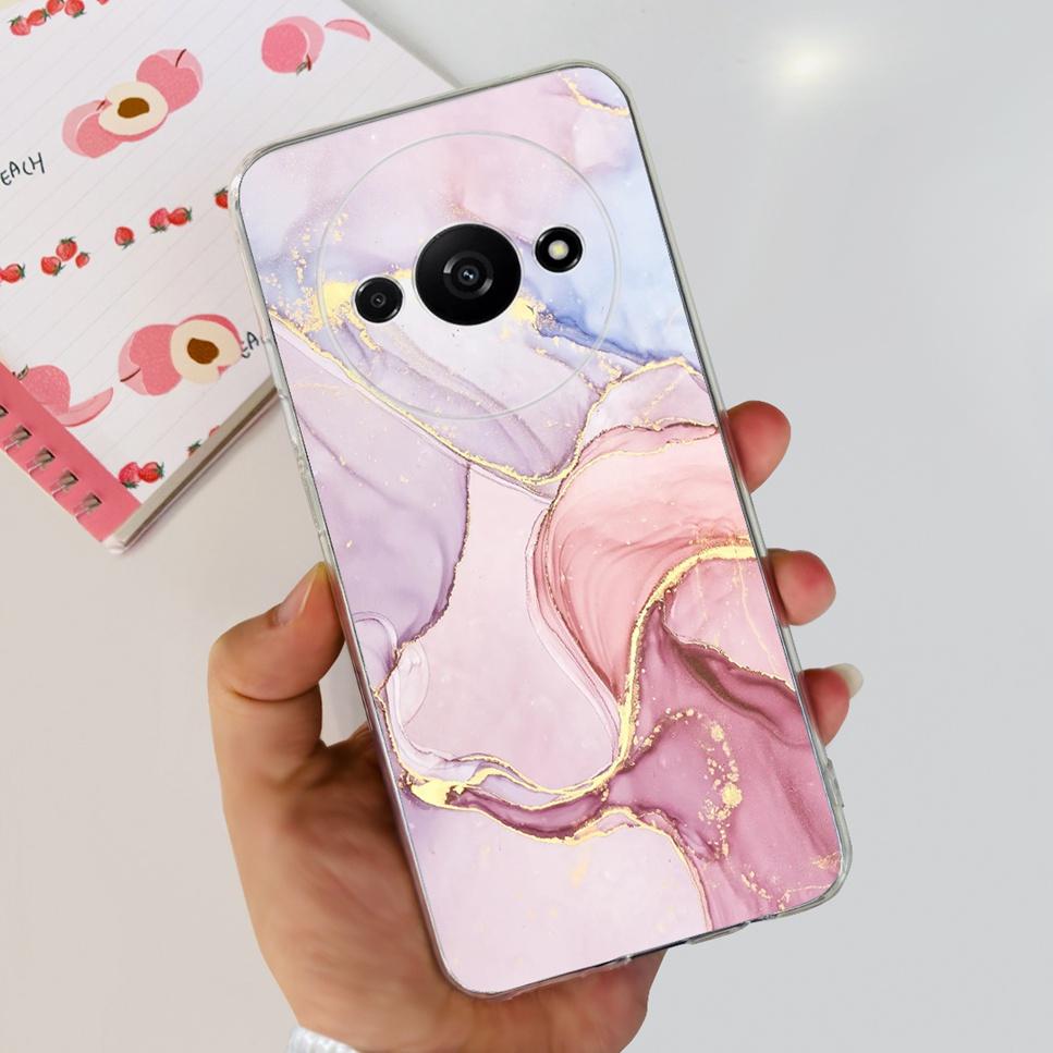 For Xiaomi Redmi A3 4G Case Fashion Girl Cartoon Print Soft Silicone Back Cover For Redmi A3 6.71" Shockproof Phone Case Funda