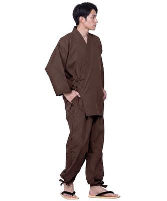 Samue Large Sizes Suitable for All Seasons Men's (Japanese Workwear) - Summer/Winter, Available, (L, Brown)