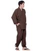 Samue Large Sizes Suitable for All Seasons Men's (Japanese Workwear) - Summer/Winter, Available, (L, Brown)