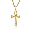 Shanhai Ancient Egypt Life Symbol Titanium Steel Anka Cross Necklace Men's Niche Design Cultural Pendant