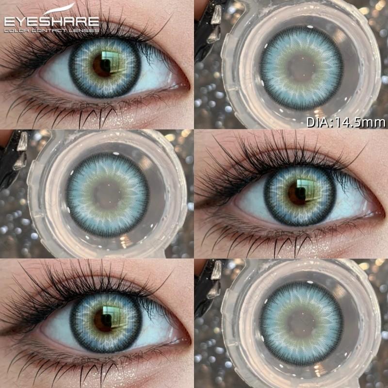 Eyeshare 1 Pair New Colored Contact Lenses for Eyes Natural Softlens Korean Lens Annual Girl Eye Makeup Contacts